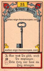 The key antique Lenormand Tarot